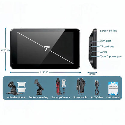Upgraded Wireless CarPlay Screen for Android & iPhone - Premium Portable CarPlay Adapter for Enhanced In-Car Entertainment and Media Experience
