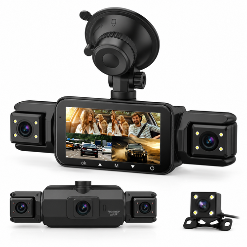 4-Channel 1080P Car Dash Cam