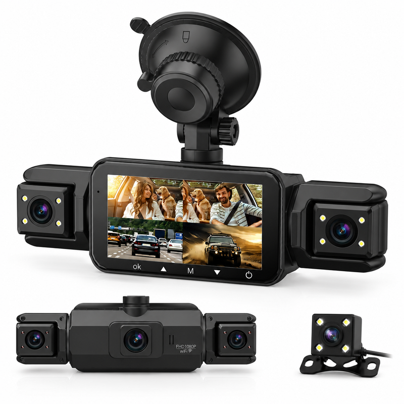 4-Channel 1080P Car Dash Cam